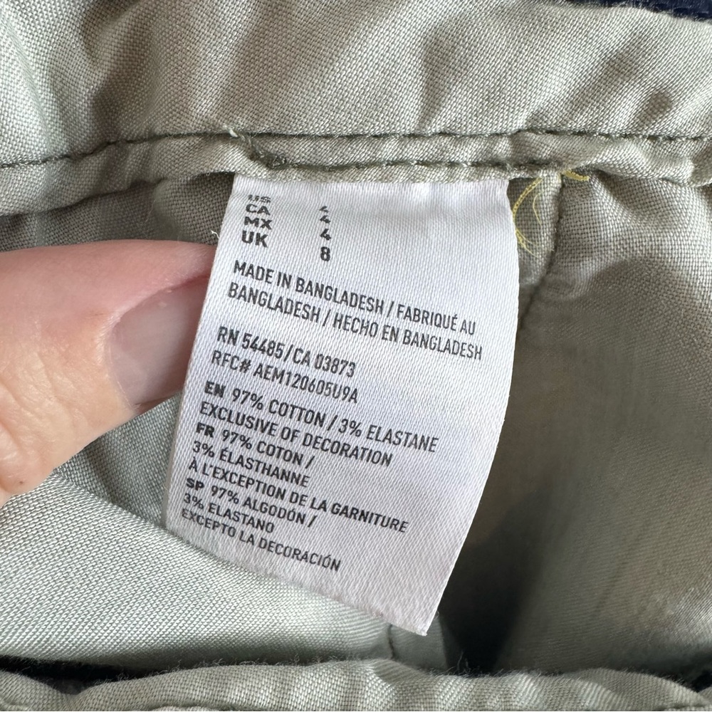 American Eagle Women's Midi Shorts Size 4 Olive Green Khaki Stretch Casual - Picture 6 of 9